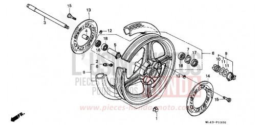 RUOTA ANTERIORE CB450SG di 1986